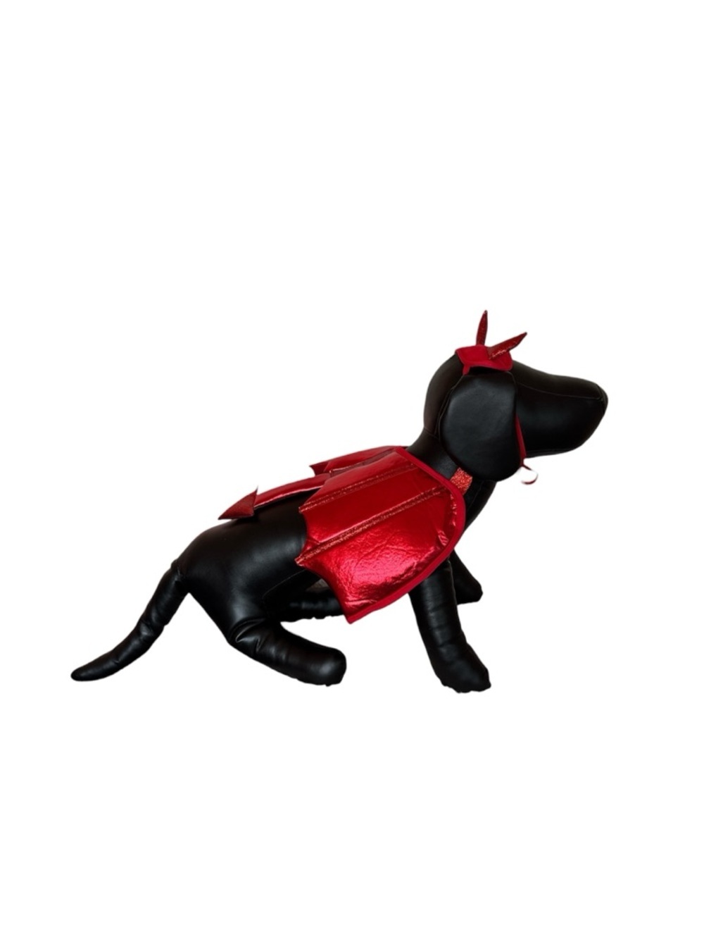 Red Metallic Pet Costume Cape for Dogs - Decorative Harness Halloween costume